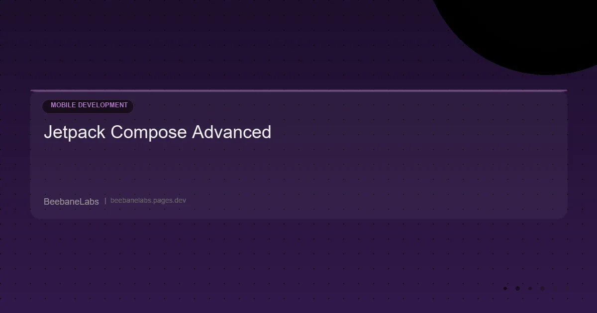 Artikel: Android Compose Advanced