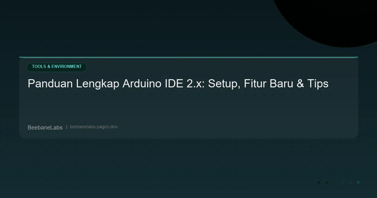 Artikel: Arduino Ide Setup