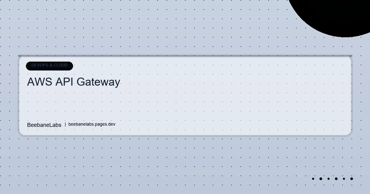Artikel: Aws Api Gateway
