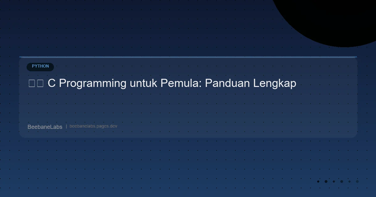 Artikel: C Pemula