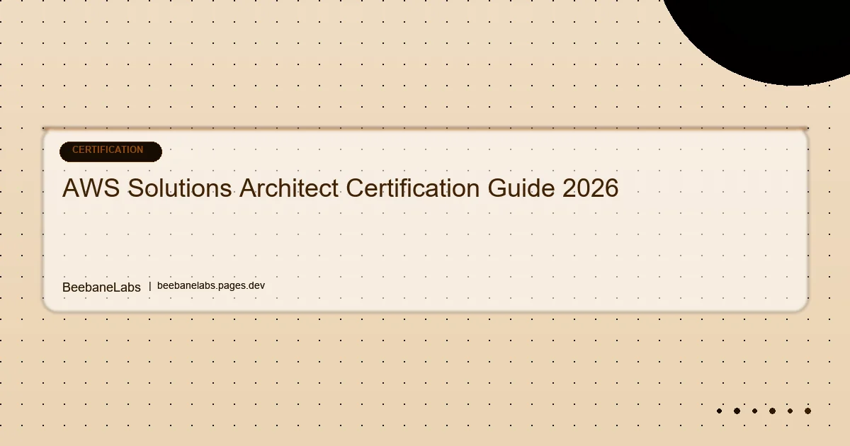 Artikel: Cert Aws Solutions Architect