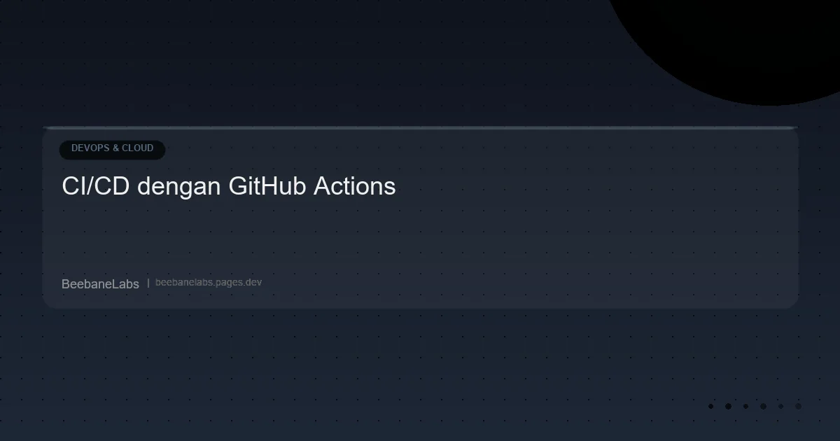 Artikel: Cicd Github Actions