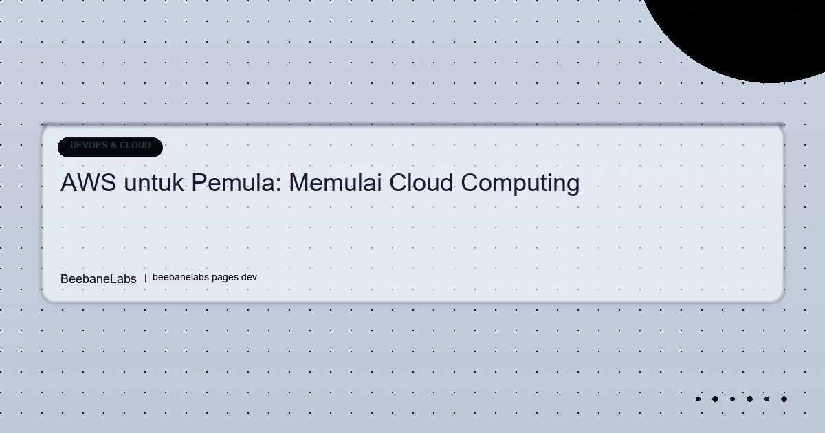 Artikel: Cloud Aws Dasar