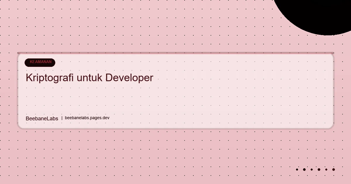Artikel: Cryptography Developer