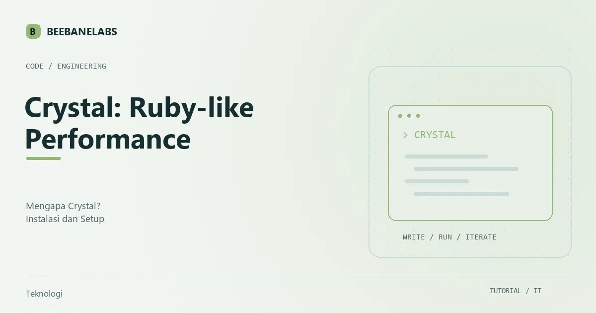 Ilustrasi tutorial: Crystal: Sintaks Ruby dengan Performa C