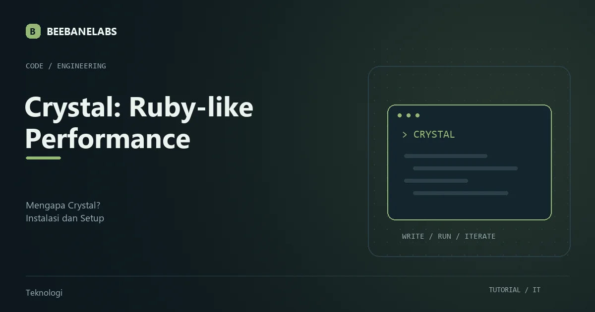Ilustrasi tutorial: Crystal: Sintaks Ruby dengan Performa C