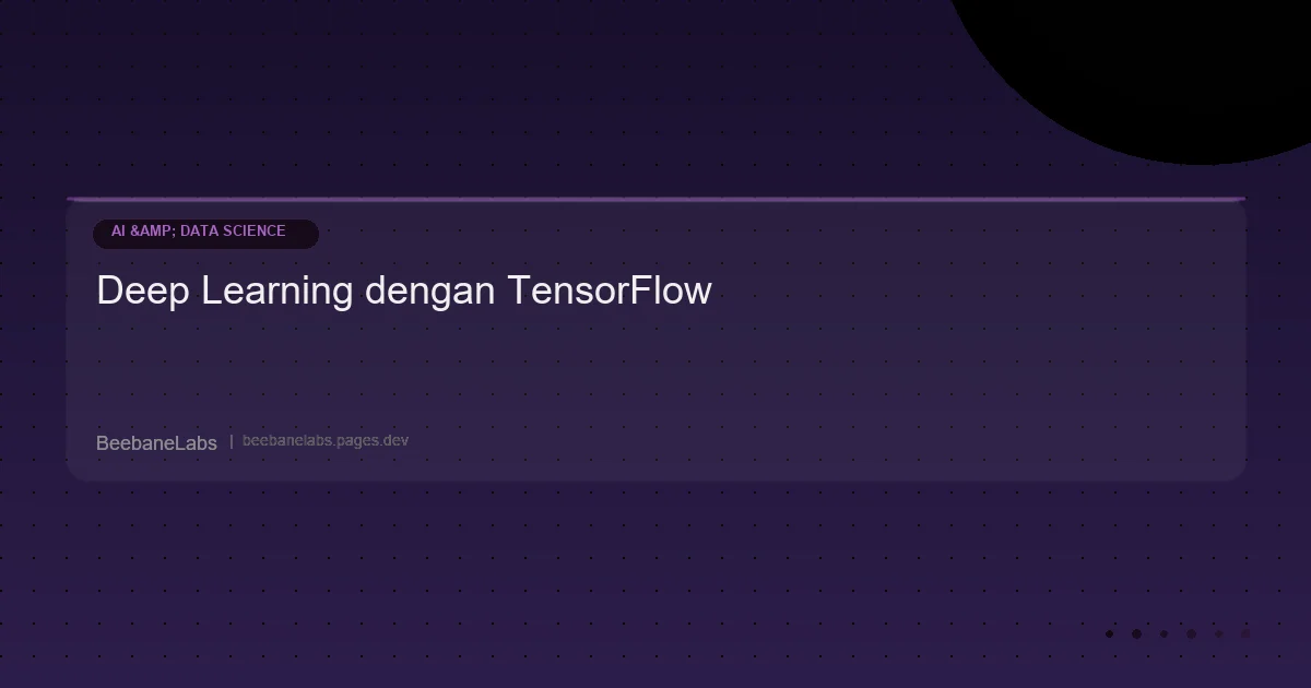 Artikel: Deep Learning Tensorflow