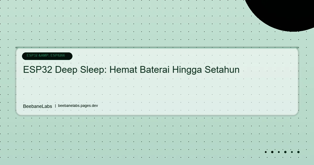 Artikel: Deep Sleep Esp32
