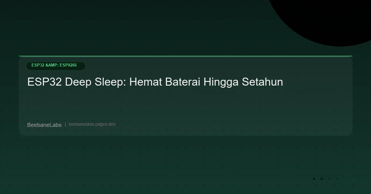 Artikel: Deep Sleep Esp32
