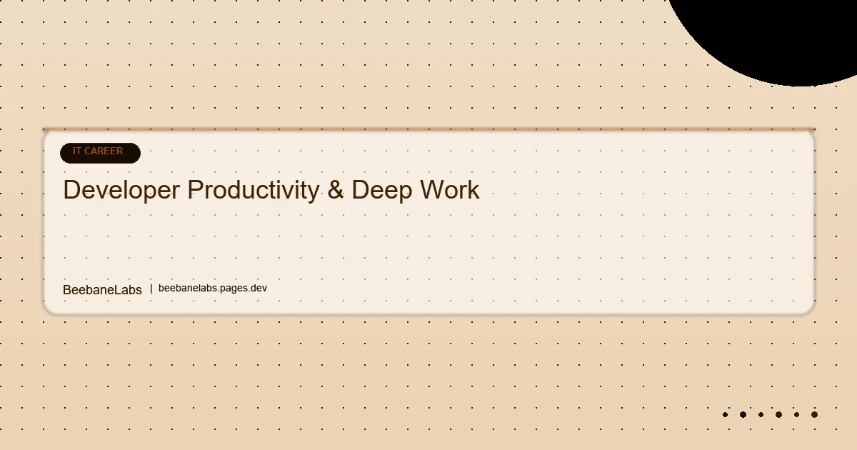 Artikel: Developer Productivity