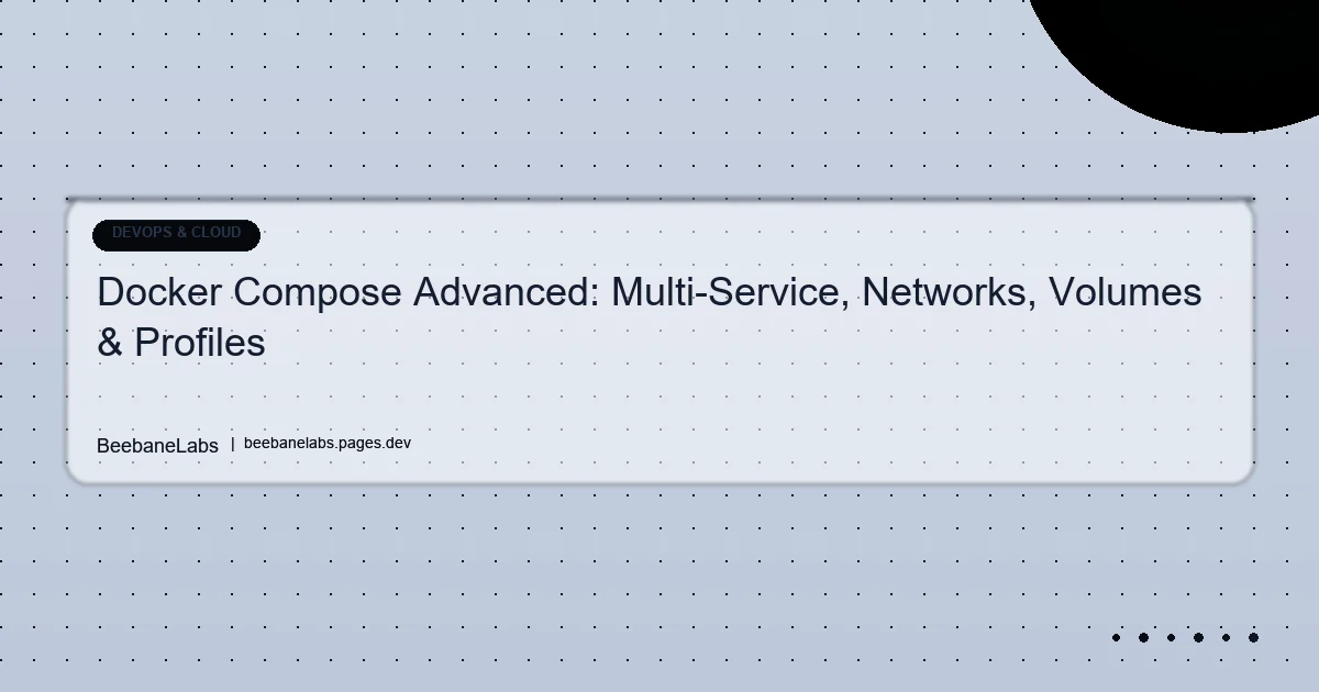 Artikel: Docker Compose Advanced