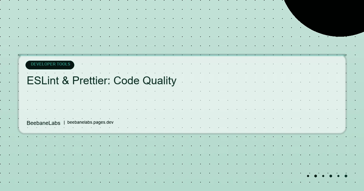 Artikel: Eslint Prettier