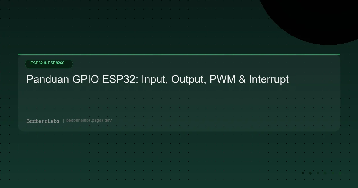Artikel: Esp32 Gpio Dasar