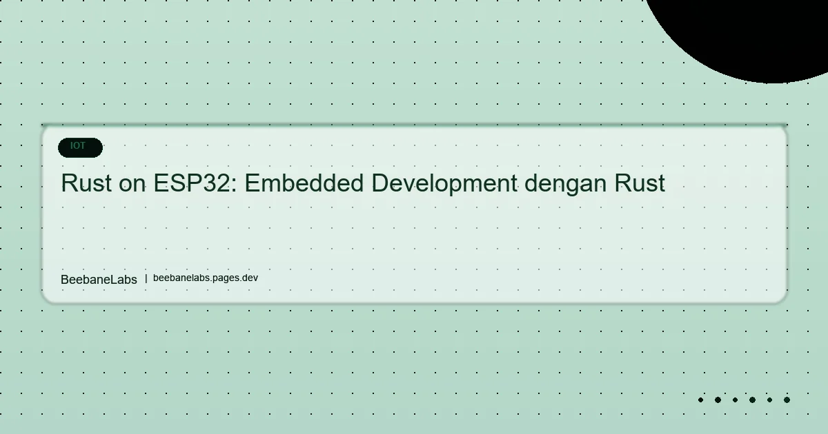 Artikel: Esp32 Rust
