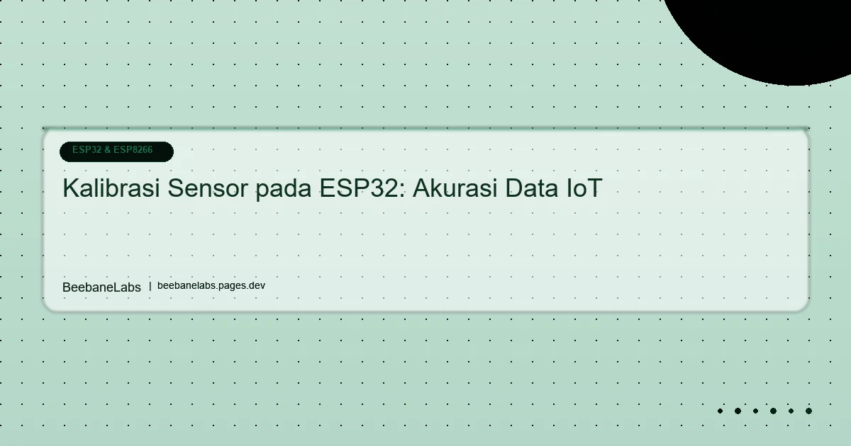 Artikel: Esp32 Sensor Kalibrasi