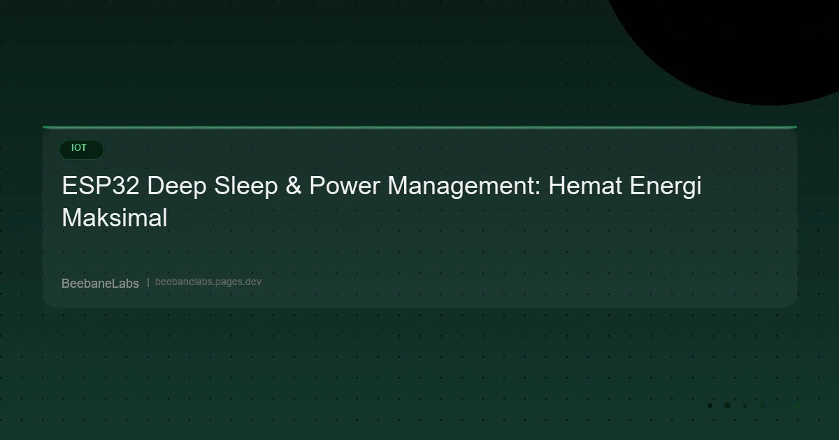 Artikel: Esp32 Sleep Modes