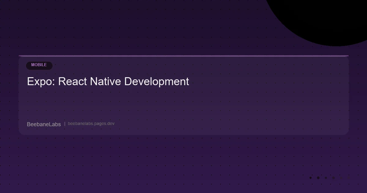 Artikel: Expo React Native