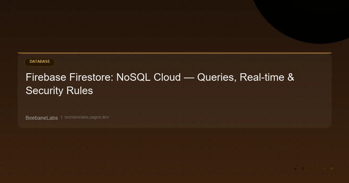 Artikel: Firebase Firestore