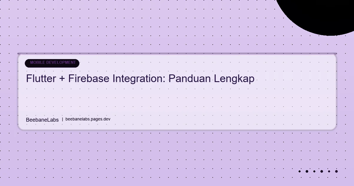 Artikel: Flutter Firebase