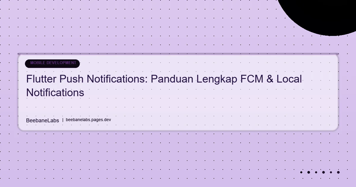 Artikel: Flutter Push Notifications