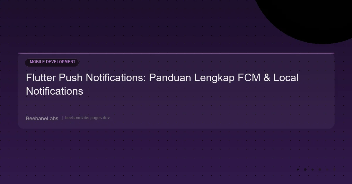 Artikel: Flutter Push Notifications