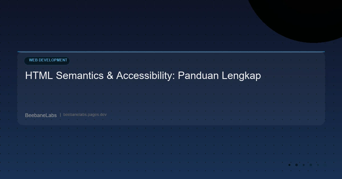 Artikel: Html Semantics Accessibility