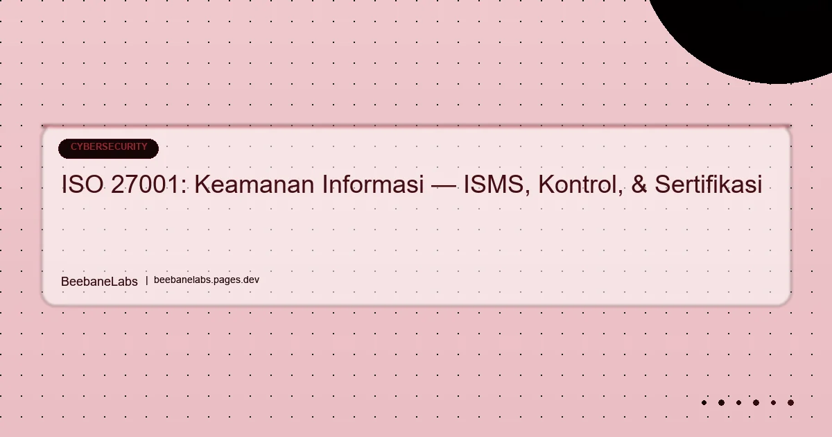 Artikel: Iso 27001 Basics