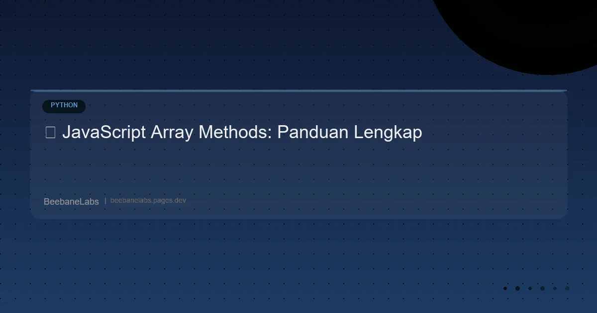 Artikel: Javascript Array Methods