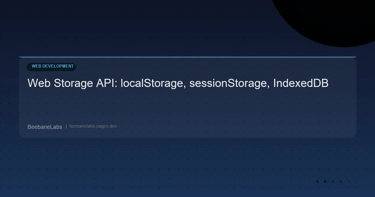 Artikel: Javascript Local Storage