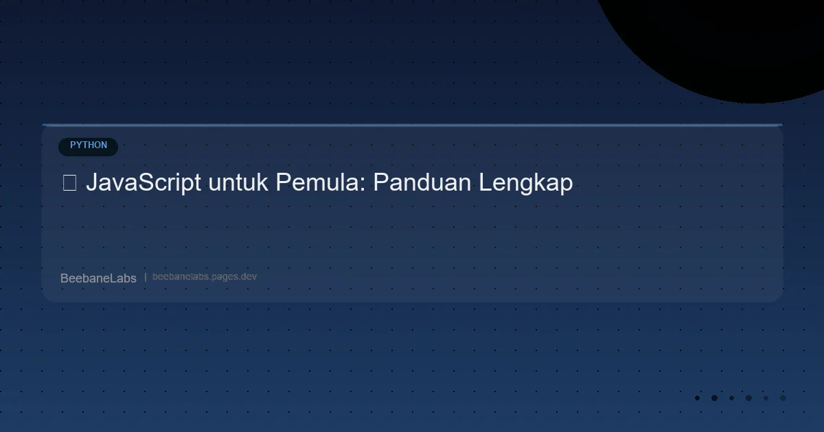 Artikel: Javascript Pemula