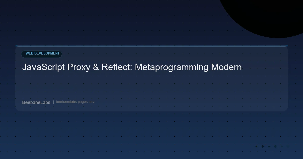 Artikel: Javascript Proxy Reflect
