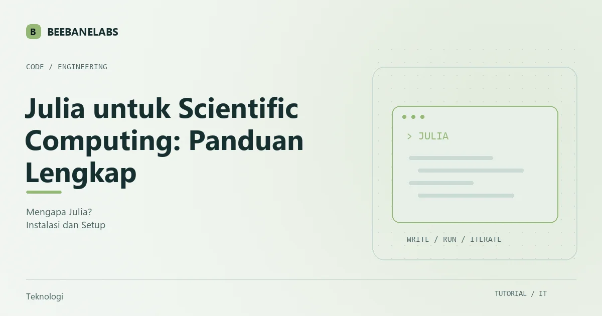 Ilustrasi tutorial: Julia untuk Scientific Computing: Multiple Dispatch, Type System, dan High Performance