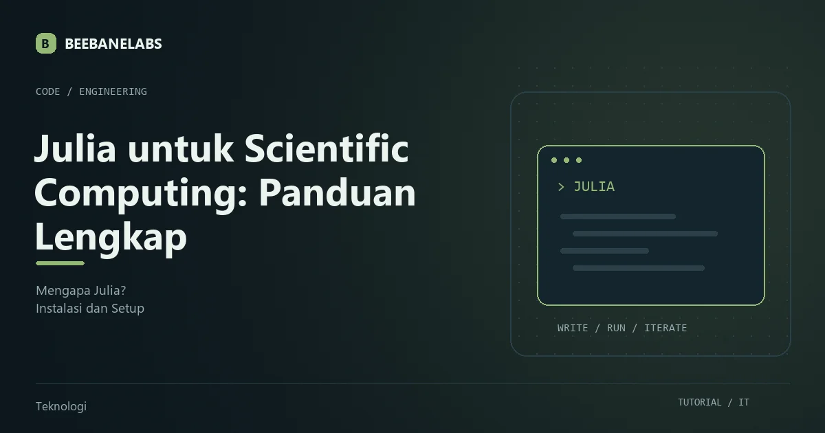 Ilustrasi tutorial: Julia untuk Scientific Computing: Multiple Dispatch, Type System, dan High Performance