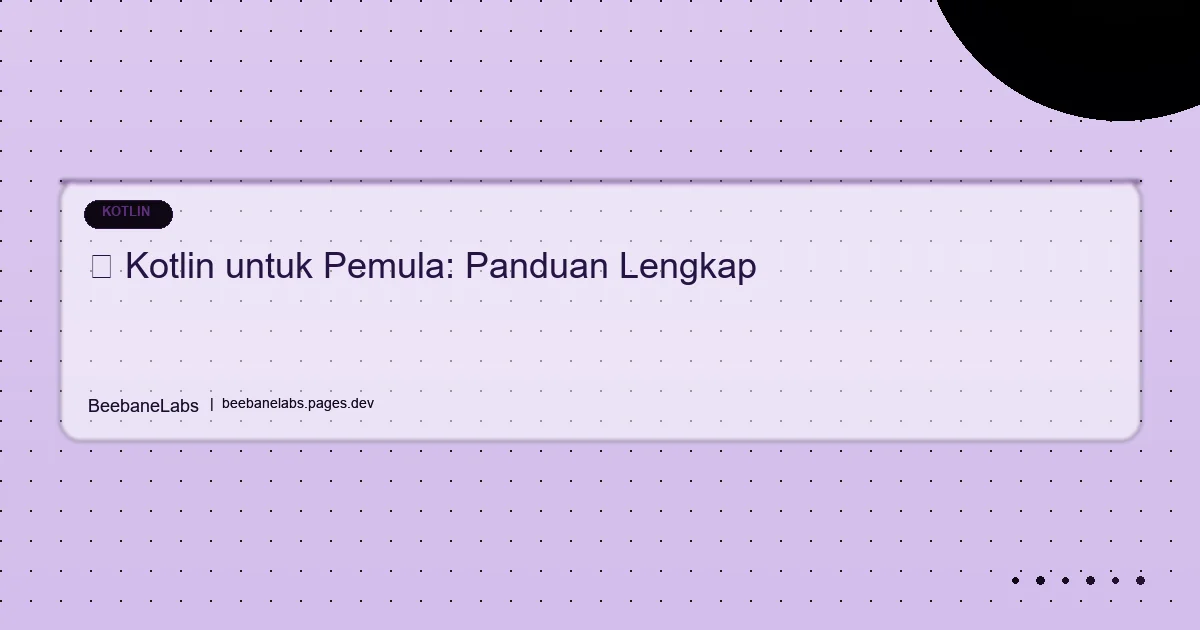 Artikel: Kotlin Pemula