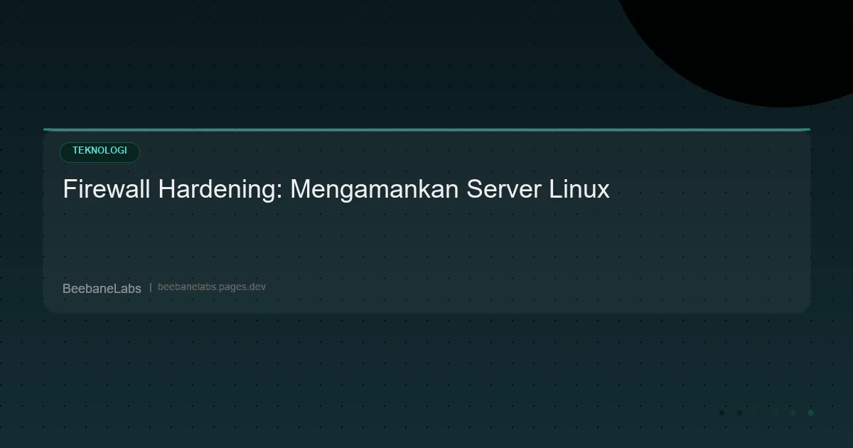 Artikel: Linux Firewall Hardening