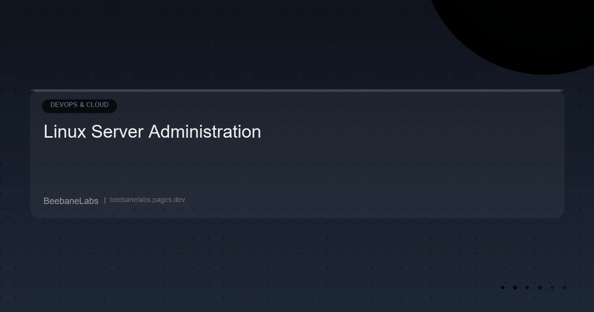 Artikel: Linux Server Admin
