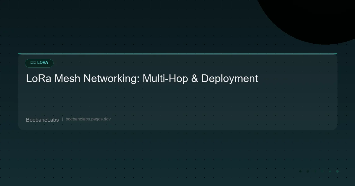 Artikel: Lora Mesh Network