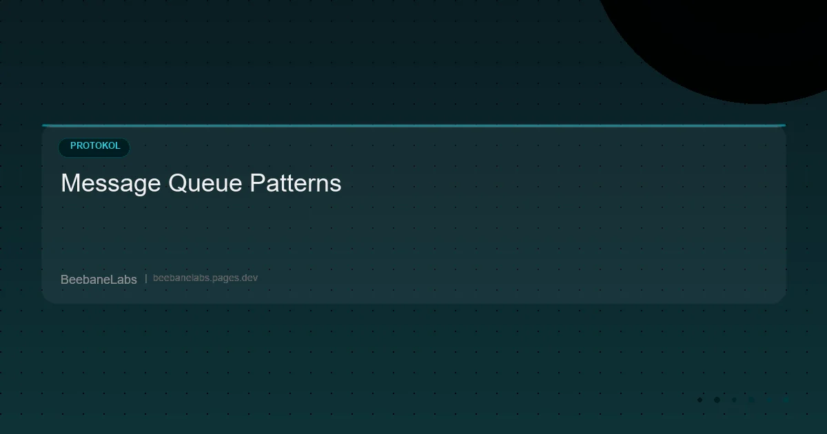 Artikel: Message Queue Patterns