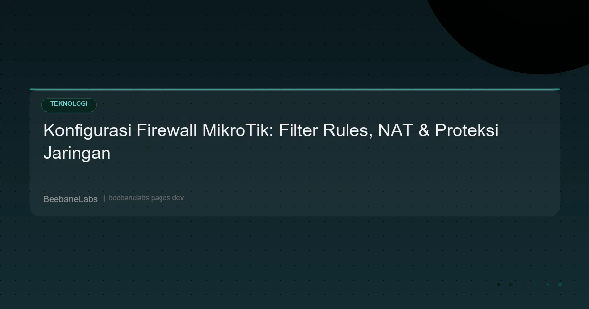 Artikel: Mikrotik Firewall