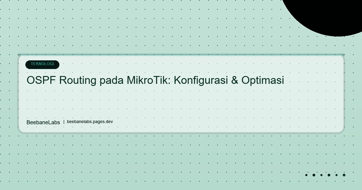 Artikel: Mikrotik Ospf