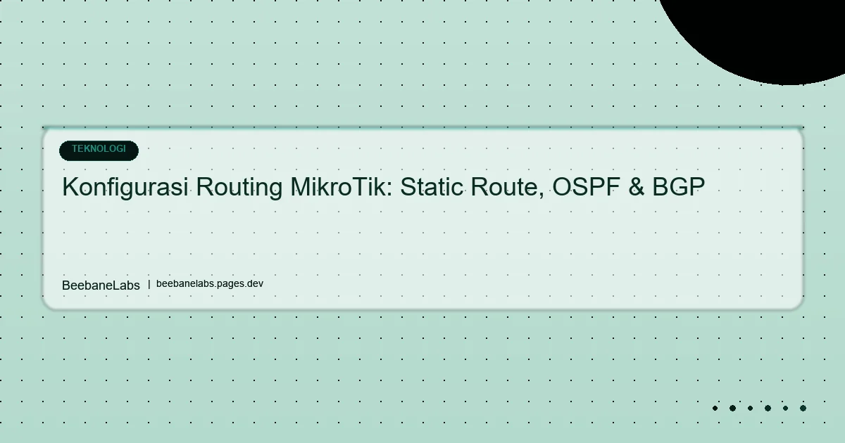 Artikel: Mikrotik Routing
