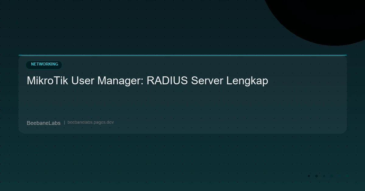 Artikel: Mikrotik User Manager