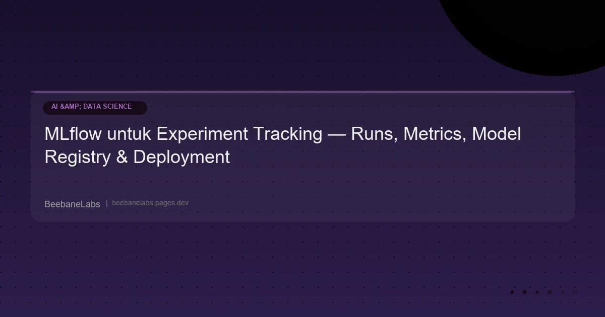 Artikel: Mlflow Experiment Tracking