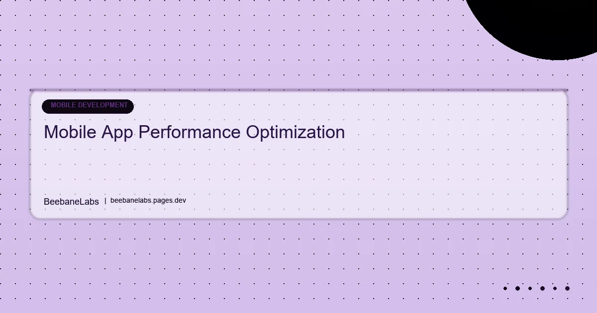 Artikel: Mobile Performance