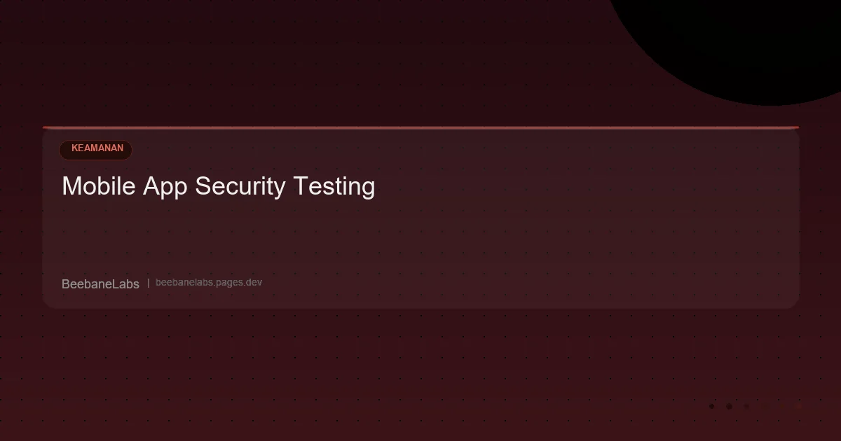Artikel: Mobile Security Testing