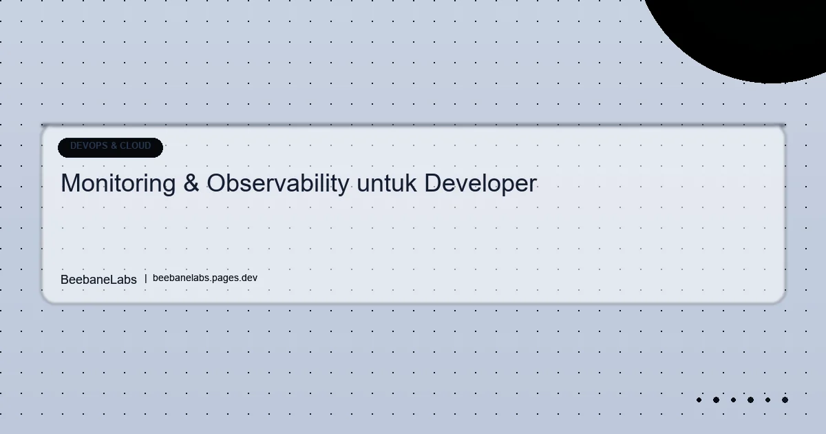 Artikel: Monitoring Observability