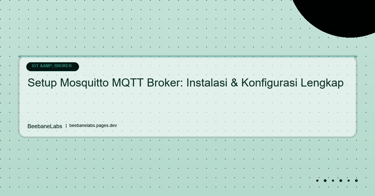 Artikel: Mqtt Mosquitto Setup