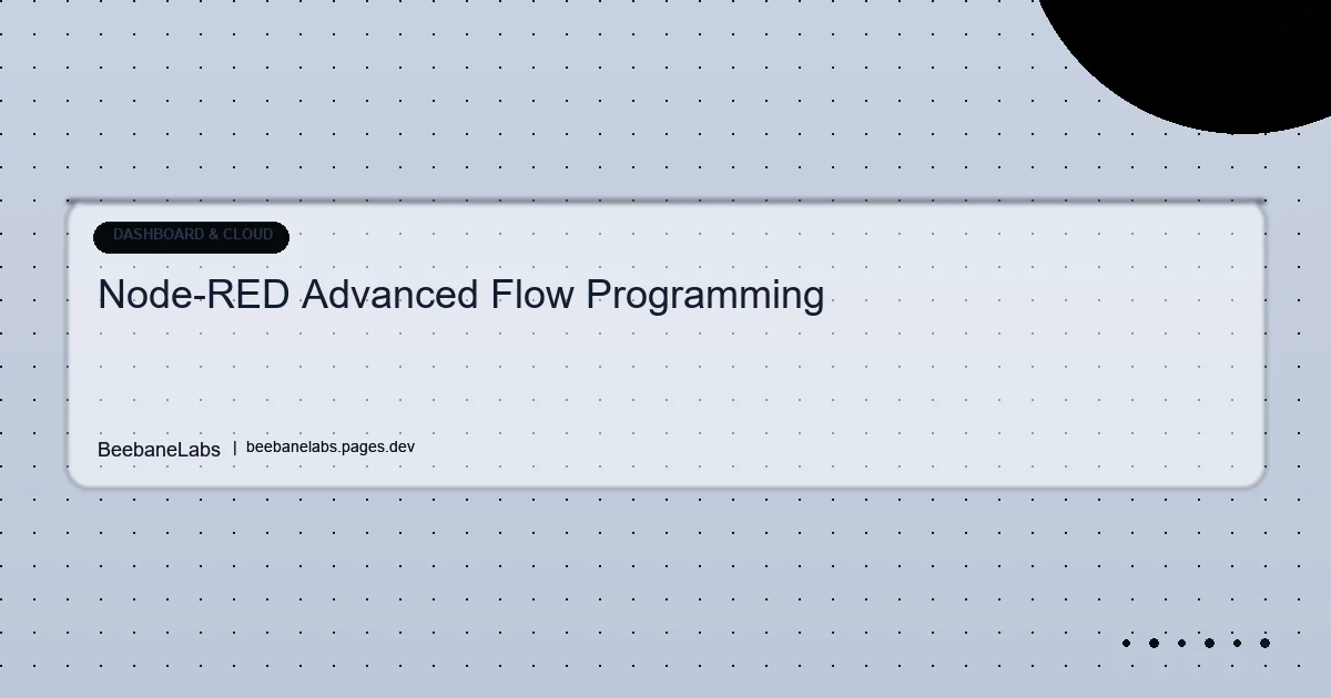 Artikel: Node Red Advanced
