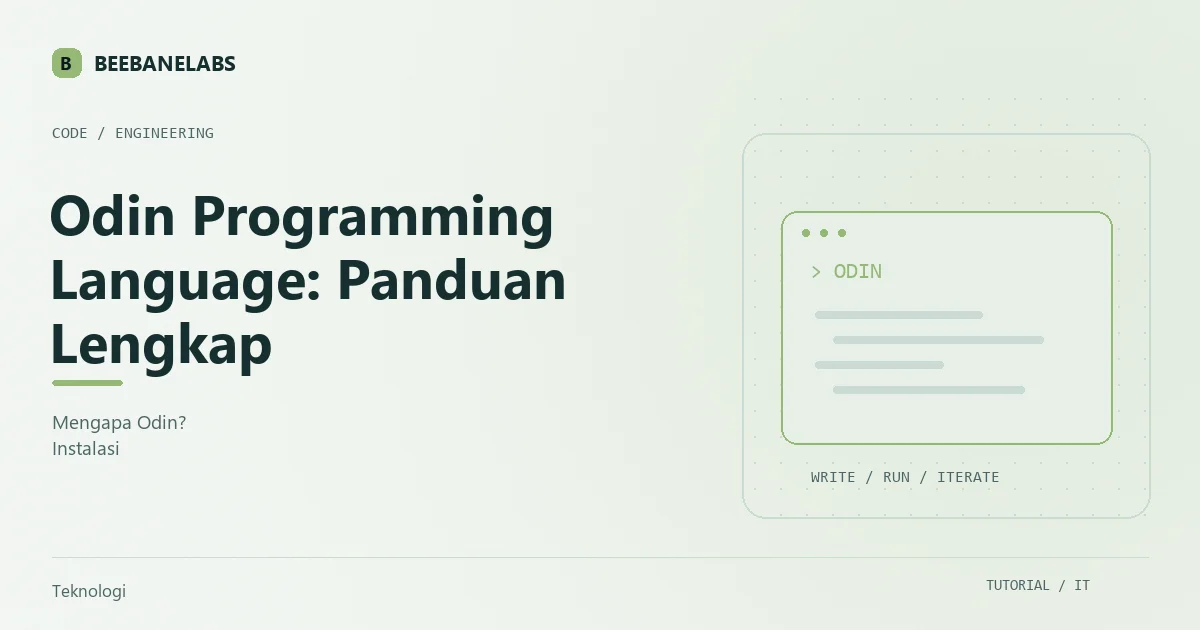 Ilustrasi tutorial: Odin Programming Language: Explicit, Performant, dan Joyful Systems Programming