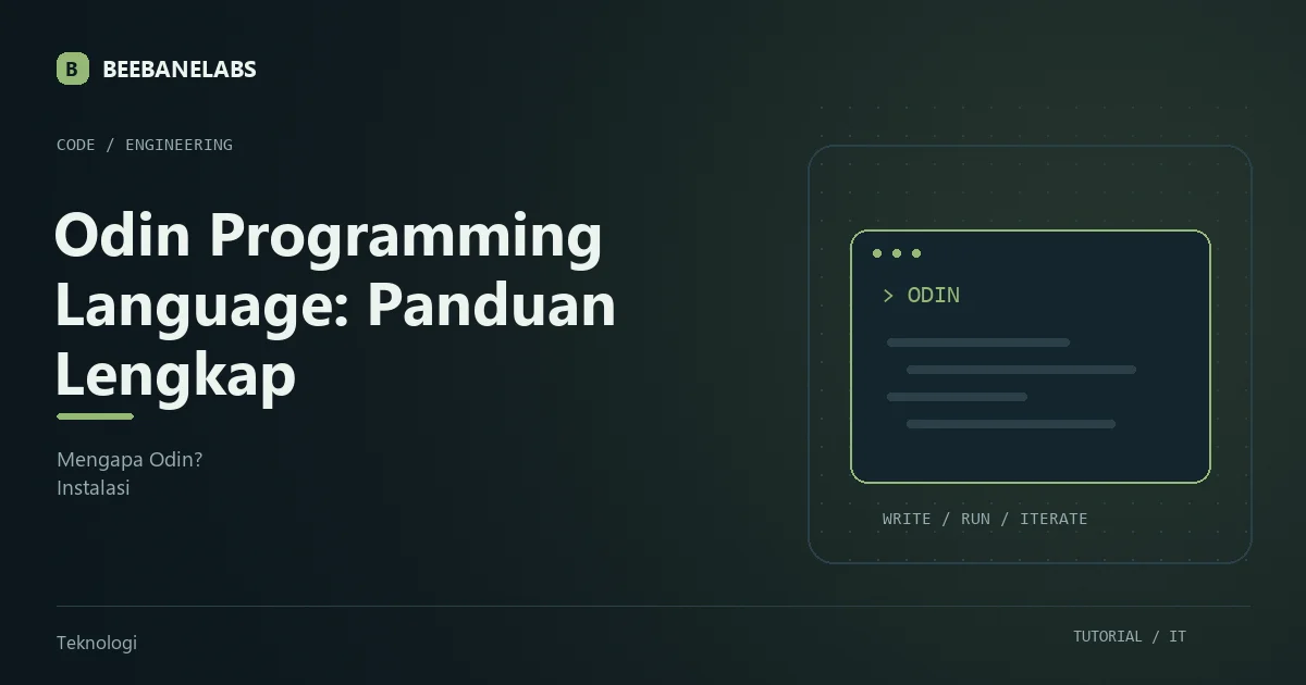 Ilustrasi tutorial: Odin Programming Language: Explicit, Performant, dan Joyful Systems Programming